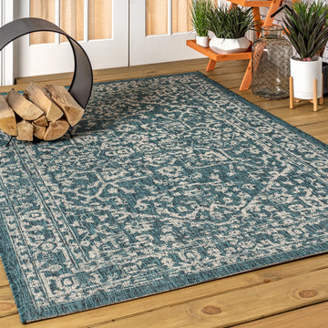 Malta Bohemian Medallion Textured Weave Indoor/outdoor Area Rug